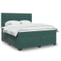 vidaXL Boxspringbett mit Matratze Dunkelgrün 180x200 cm Samt vidaXL Boxspringbett mit Matratze Dunkelgrün 180x200 cm Samt