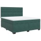 vidaXL Boxspringbett mit Matratze Dunkelgrün 180x200 cm Samt vidaXL Boxspringbett mit Matratze Dunkelgrün 180x200 cm Samt