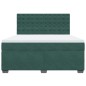vidaXL Boxspringbett mit Matratze Dunkelgrün 180x200 cm Samt vidaXL Boxspringbett mit Matratze Dunkelgrün 180x200 cm Samt