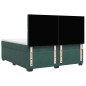 vidaXL Boxspringbett mit Matratze Dunkelgrün 180x200 cm Samt vidaXL Boxspringbett mit Matratze Dunkelgrün 180x200 cm Samt