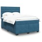 vidaXL Boxspringbett mit Matratze Blau 160x200 cm Samt vidaXL Boxspringbett mit Matratze Blau 160x200 cm Samt