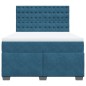 vidaXL Boxspringbett mit Matratze Blau 160x200 cm Samt vidaXL Boxspringbett mit Matratze Blau 160x200 cm Samt