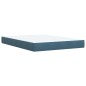 vidaXL Boxspringbett mit Matratze Blau 160x200 cm Samt vidaXL Boxspringbett mit Matratze Blau 160x200 cm Samt