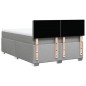 vidaXL Boxspringbett mit Matratze Hellgrau 140x190 cm Stoff vidaXL Boxspringbett mit Matratze Hellgrau 140x190 cm Stoff