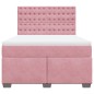 vidaXL Boxspringbett mit Matratze Rosa 140x200 cm Samt vidaXL Boxspringbett mit Matratze Rosa 140x200 cm Samt