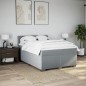 vidaXL Boxspringbett mit Matratze Hellgrau 140x190 cm Stoff vidaXL Boxspringbett mit Matratze Hellgrau 140x190 cm Stoff
