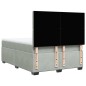vidaXL Boxspringbett mit Matratze Hellgrau 160x200 cm Samt vidaXL Boxspringbett mit Matratze Hellgrau 160x200 cm Samt