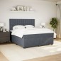 vidaXL Boxspringbett mit Matratze Dunkelgrau 180x200 cm Samt vidaXL Boxspringbett mit Matratze Dunkelgrau 180x200 cm Samt