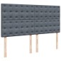 vidaXL Boxspringbett mit Matratze Dunkelgrau 180x200 cm Samt vidaXL Boxspringbett mit Matratze Dunkelgrau 180x200 cm Samt