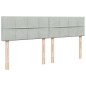 vidaXL Boxspringbett mit Matratze Hellgrau 180x200 cm Samt vidaXL Boxspringbett mit Matratze Hellgrau 180x200 cm Samt
