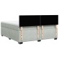 vidaXL Boxspringbett mit Matratze Hellgrau 180x200 cm Samt vidaXL Boxspringbett mit Matratze Hellgrau 180x200 cm Samt