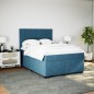 vidaXL Boxspringbett mit Matratze Blau 160x200 cm Samt vidaXL Boxspringbett mit Matratze Blau 160x200 cm Samt