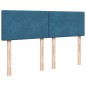 vidaXL Boxspringbett mit Matratze Blau 160x200 cm Samt vidaXL Boxspringbett mit Matratze Blau 160x200 cm Samt