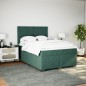 vidaXL Boxspringbett mit Matratze Dunkelgrün 160x200 cm Samt vidaXL Boxspringbett mit Matratze Dunkelgrün 160x200 cm Samt