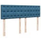 vidaXL Boxspringbett mit Matratze Dunkelblau 140x200 cm Samt vidaXL Boxspringbett mit Matratze Dunkelblau 140x200 cm Samt