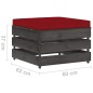 3-tlg. Garten-Lounge-Set mit Kissen Grau Imprägniertes Holz 3-tlg. Garten-Lounge-Set mit Kissen Grau Imprägniertes Holz