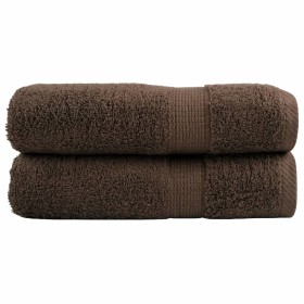 vidaXL Premium-Duschtücher SOLUND 2 Stk. Braun 70x140 cm 600 g/m²