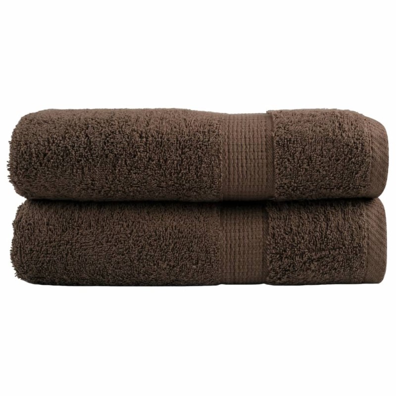 vidaXL Premium-Duschtücher SOLUND 2 Stk. Braun 70x140 cm 600 g/m² vidaXL Premium-Duschtücher SOLUND 2 Stk. Braun 70x140 cm 600 g/m²