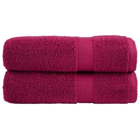 vidaXL Premium-Badetücher SOLUND 2 Stk. Bordeaux 100x150cm 600 g/m²