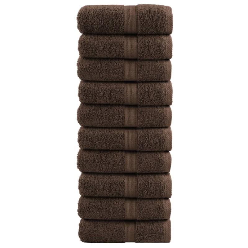 vidaXL Premium-Seiftücher SOLUND 10 Stk. Braun 30x30 cm 600 g/m² vidaXL Premium-Seiftücher SOLUND 10 Stk. Braun 30x30 cm 600 g/m²