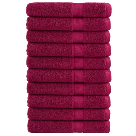 vidaXL Premium-Saunatücher SOLUND 10 Stk Bordeaux 80x200 cm 600 g/m²