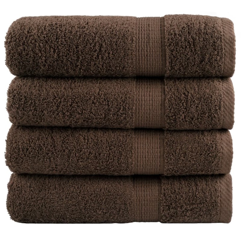 vidaXL Premium-Handtücher SOLUND 4 Stk. Braun 50x100 cm 600 g/m² vidaXL Premium-Handtücher SOLUND 4 Stk. Braun 50x100 cm 600 g/m²