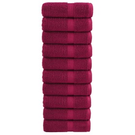 vidaXL Premium-Gästetücher SOLUND 10 Stk. Bordeaux 30x50 cm 600 g/m²