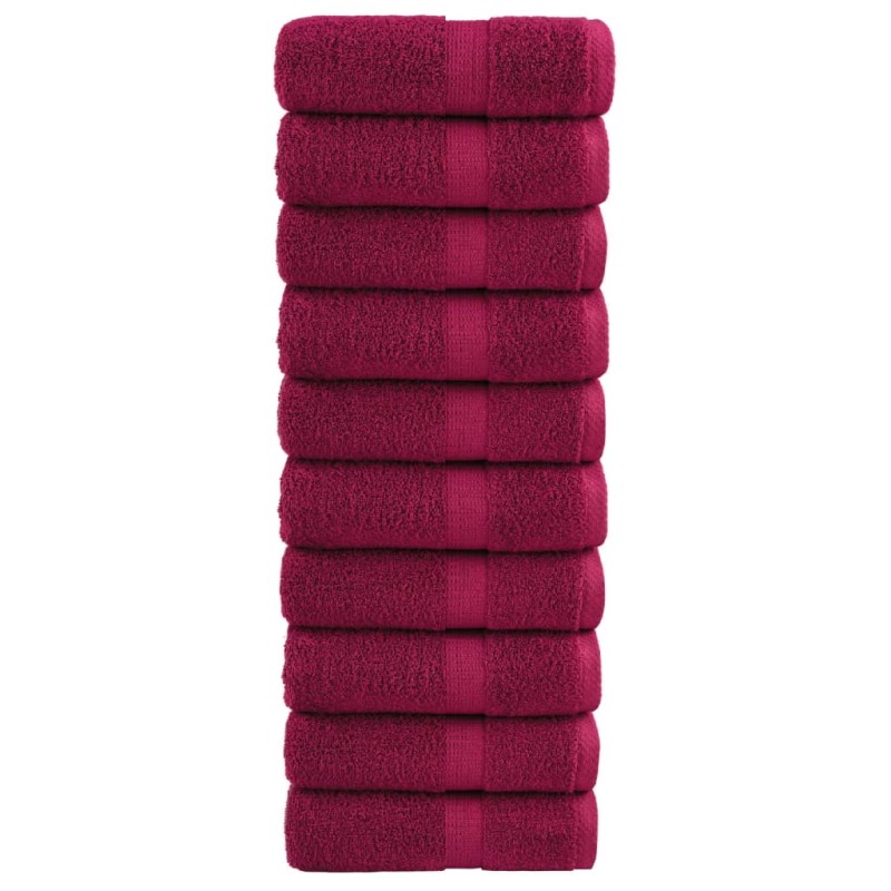 vidaXL Premium-Gästetücher SOLUND 10 Stk. Bordeaux 30x50 cm 600 g/m² vidaXL Premium-Gästetücher SOLUND 10 Stk. Bordeaux 30x50 cm 600 g/m²