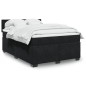 vidaXL Boxspringbett mit Matratze Schwarz 140x200 cm Samt vidaXL Boxspringbett mit Matratze Schwarz 140x200 cm Samt