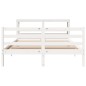 vidaXL Massivholzbett ohne Matratze Weiß 120x190 cm Kiefernholz vidaXL Massivholzbett ohne Matratze Weiß 120x190 cm Kiefernholz