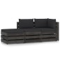 vidaXL 3-tlg. Garten-Lounge-Set mit Kissen Grau Imprägniertes Holz vidaXL 3-tlg. Garten-Lounge-Set mit Kissen Grau Imprägniertes Holz