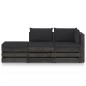 vidaXL 3-tlg. Garten-Lounge-Set mit Kissen Grau Imprägniertes Holz vidaXL 3-tlg. Garten-Lounge-Set mit Kissen Grau Imprägniertes Holz