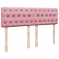 vidaXL Boxspringbett mit Matratze Rosa 160x200 cm Samt vidaXL Boxspringbett mit Matratze Rosa 160x200 cm Samt