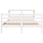 vidaXL Massivholzbett ohne Matratze Weiß 135x190 cm Kiefernholz vidaXL Massivholzbett ohne Matratze Weiß 135x190 cm Kiefernholz
