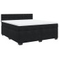 vidaXL Boxspringbett mit Matratze Schwarz 180x200 cm Samt vidaXL Boxspringbett mit Matratze Schwarz 180x200 cm Samt