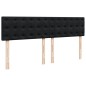 vidaXL Boxspringbett mit Matratze Schwarz 180x200 cm Samt vidaXL Boxspringbett mit Matratze Schwarz 180x200 cm Samt