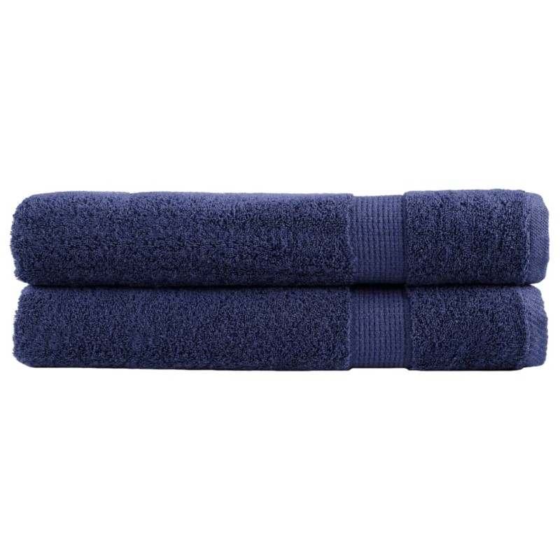 vidaXL Premium-Handtücher SOLUND 2 Stk. Marineblau 100x200 cm 600 g/m² vidaXL Premium-Handtücher SOLUND 2 Stk. Marineblau 100x200 cm 600 g/m²