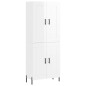 Highboard Hochglanz-Weiß 69,5x34x180 cm Holzwerkstoff Highboard Hochglanz-Weiß 69,5x34x180 cm Holzwerkstoff