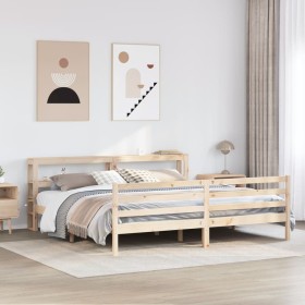 vidaXL Massivholzbett ohne Matratze 200x200 cm Kiefer