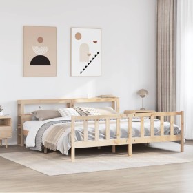 vidaXL Massivholzbett ohne Matratze 180x200 Kiefernholz