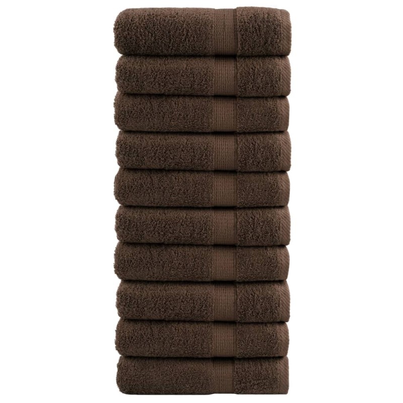 vidaXL Premium-Badetücher SOLUND 10 Stk. Braun 100x150 cm 600 g/m² vidaXL Premium-Badetücher SOLUND 10 Stk. Braun 100x150 cm 600 g/m²