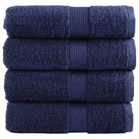 vidaXL Premium-Gästetücher SOLUND 4 Stk. Marineblau 30x50 cm 600 g/m²