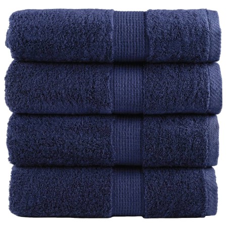 vidaXL Premium-Gästetücher SOLUND 4 Stk. Marineblau 30x50 cm 600 g/m²