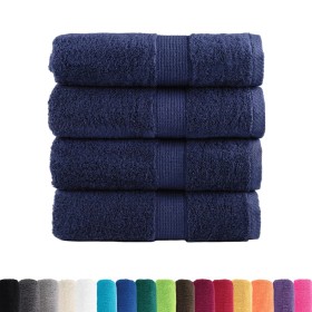 vidaXL Premium-Gästetücher SOLUND 4 Stk. Marineblau 30x50 cm 600 g/m²