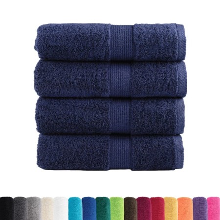 vidaXL Premium-Gästetücher SOLUND 4 Stk. Marineblau 30x50 cm 600 g/m²