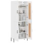 Highboard Hochglanz-Weiß 69,5x34x180 cm Holzwerkstoff Highboard Hochglanz-Weiß 69,5x34x180 cm Holzwerkstoff