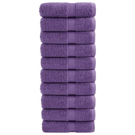 vidaXL Premium-Gästetücher SOLUND 10 Stk. Lila 30x50 cm 600 g/m²