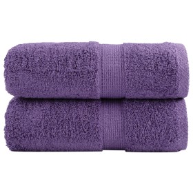 vidaXL Premium-Gästetücher SOLUND 2 Stk. Lila 30x50 cm 600 g/m²