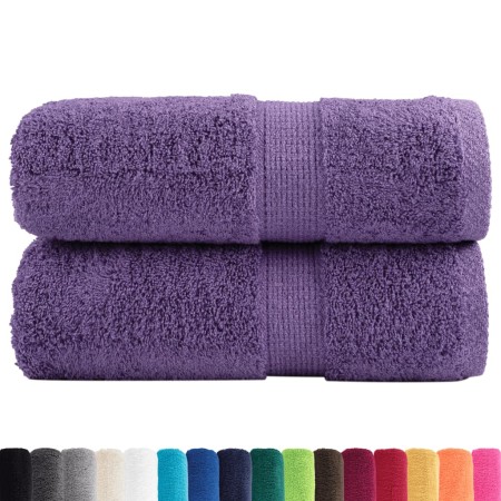vidaXL Premium-Gästetücher SOLUND 2 Stk. Lila 30x50 cm 600 g/m²