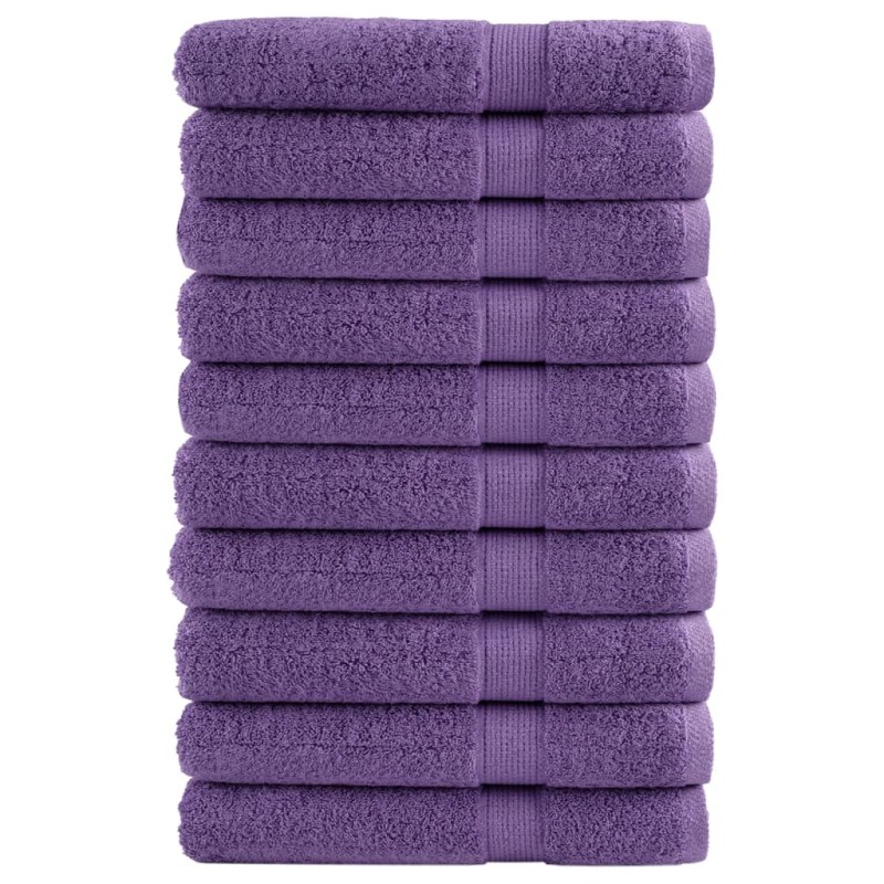 vidaXL Premium-Handtücher SOLUND 10 Stk. Lila 100x200 cm 600 g/m² vidaXL Premium-Handtücher SOLUND 10 Stk. Lila 100x200 cm 600 g/m²